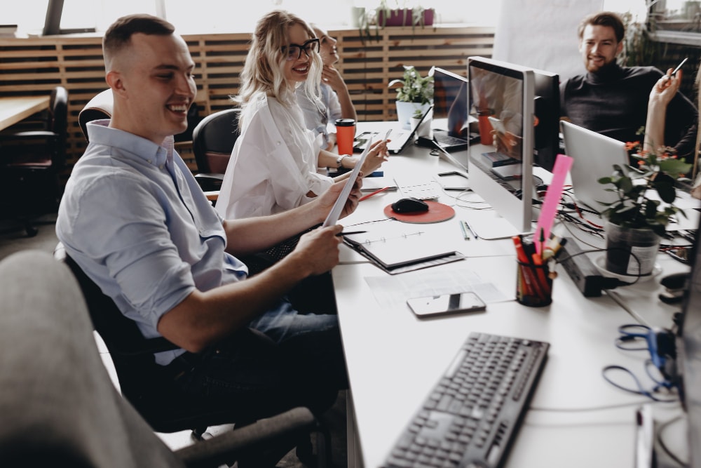 Advertising & Digital Marketing professionals working together in office