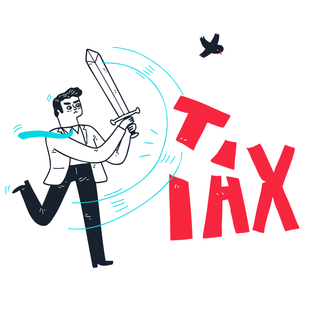 Man-Slashes-Tax